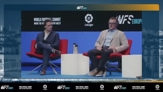 Oscar Mayo, Director Ejecutivo de LaLiga y Martín Migoya, CEO de Globant ayer en el anuncio del joint venture.