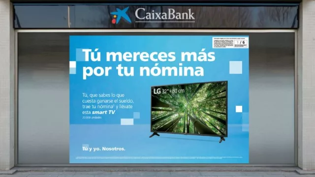 Trae tu nómina y llévate un LG de 32”, propone CaixaBank