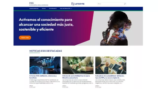 Lefebvre y Aplanet lanzan un nuevo portal web sobre sostenibilidad y ESG