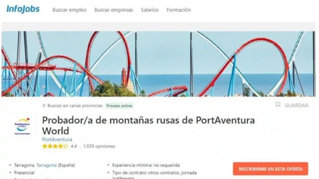 ¿Probador de montañas rudas? Sí, eso es lo que busca PortAventura World (a través de la iniciativa 'Cool Jobs' de InfoJobs)
