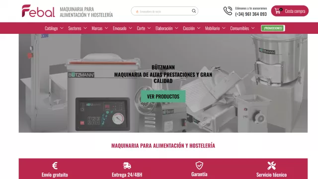 Máquinas Febal renueva su web y refuerza la distribución de la marca Bützmann