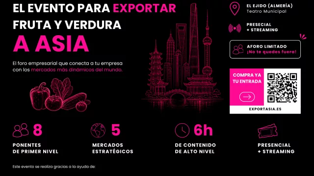 EXPORT ASIA: Almería acoge el primer foro sobre oportunidades de exportación hortofrutícola a Asia