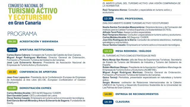 El Congreso Nacional de Turismo Activo y Ecoturismo se celebra en Gran Canaria